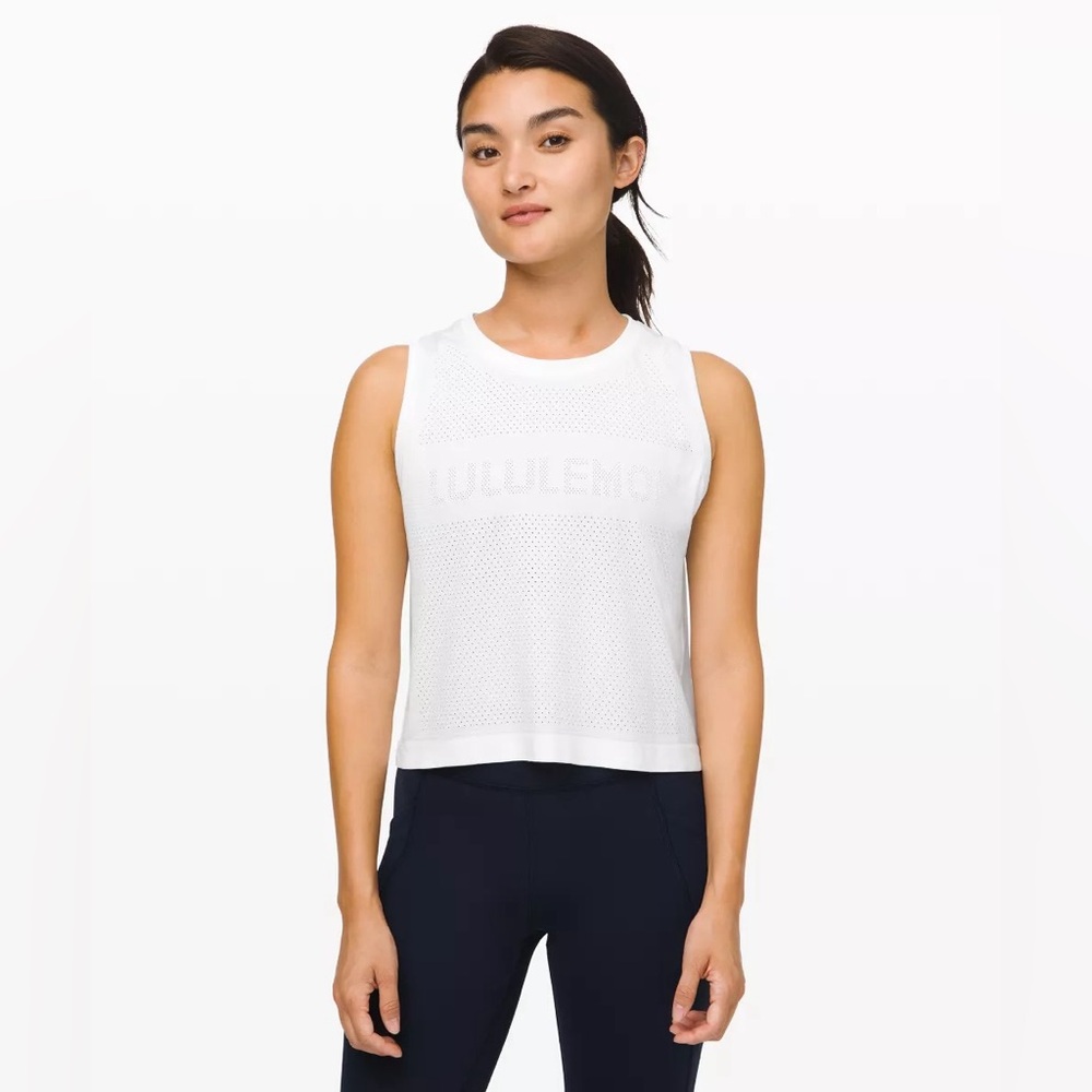 Lululemon Breeze By Muscle Crop Tank Top Size 10